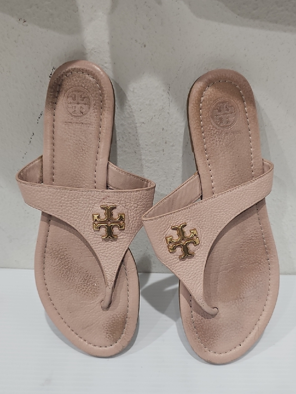 Tory Burch Jolie Flat Thong Sandals Tumbled Size 86 - Picture 11 of 11